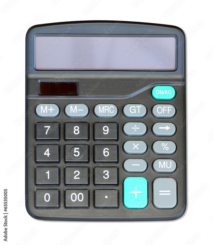 Calculator on a White Background