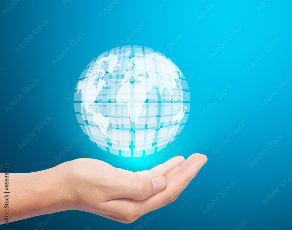 open hand  social buttons