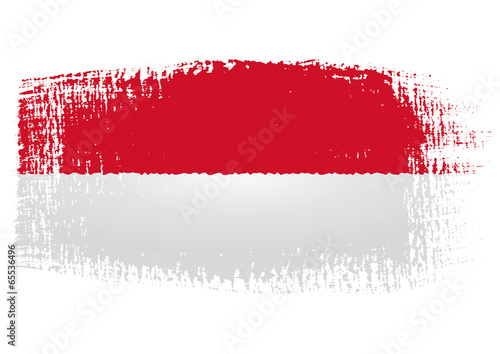brushstroke flag Indonesia
