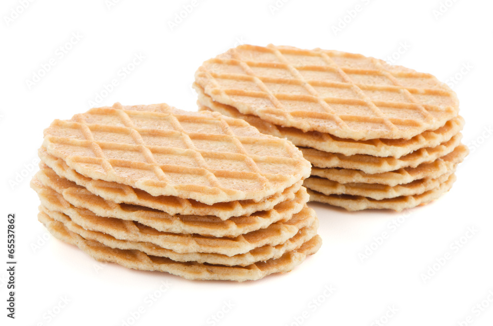 Pile of sweet waffles Pile of sweet waffles