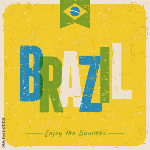 Retro Brazil Postcard