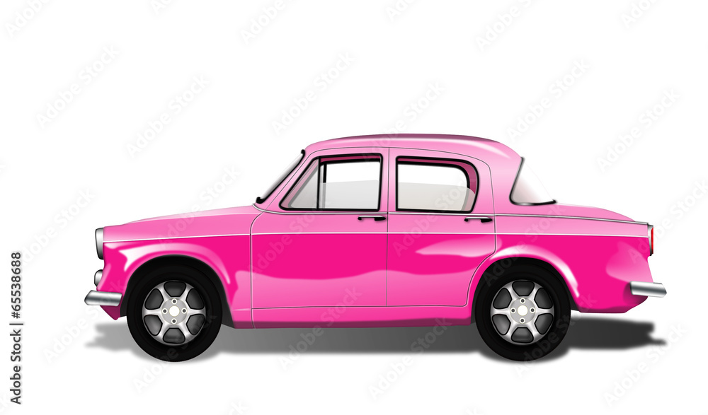 Pink Retro car