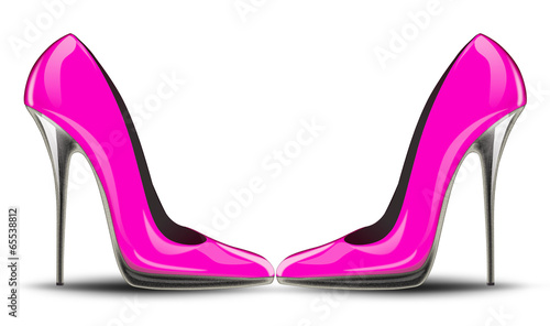 Fotografie, Tablou pink high heel shoes