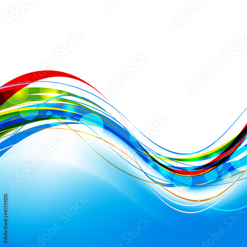 Color of curve abstract design