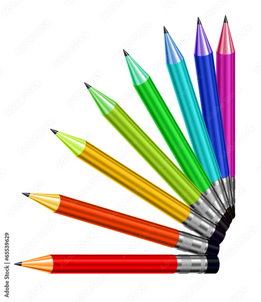Naklejka premium colored crayons