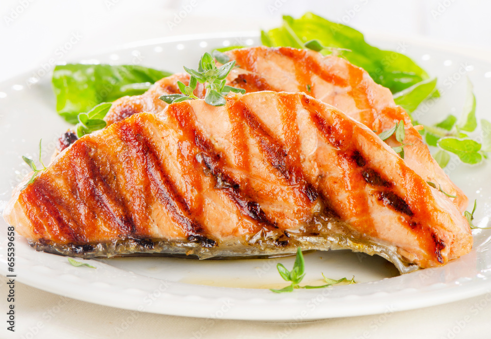 Grilled salmon Grilled salmon