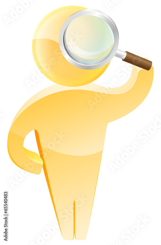 Magnifying glass man