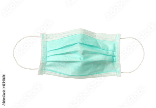 Disposable face mask (with clipping path) isolated on white