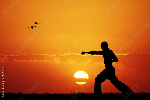 judo at sunset
