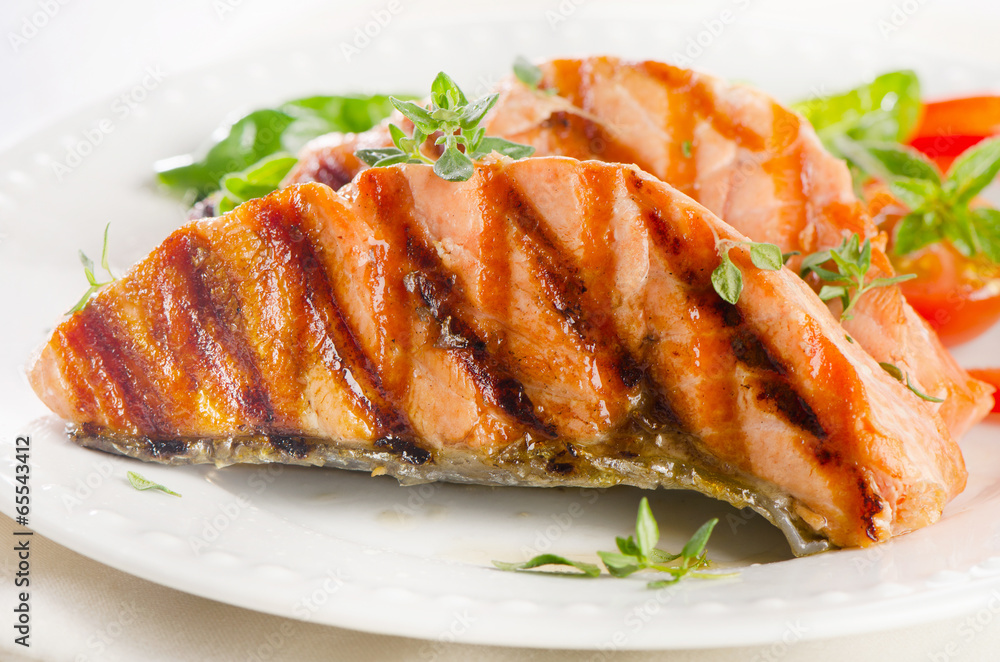 Grilled salmon Grilled salmon