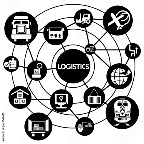 logistic network, connecting network diagram