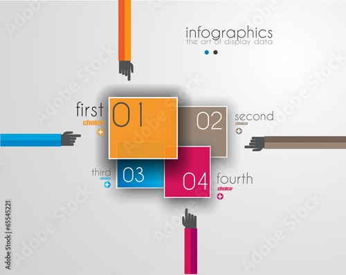 Flat UI design concepts for unique infographics