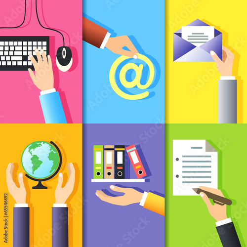 Business hands icons