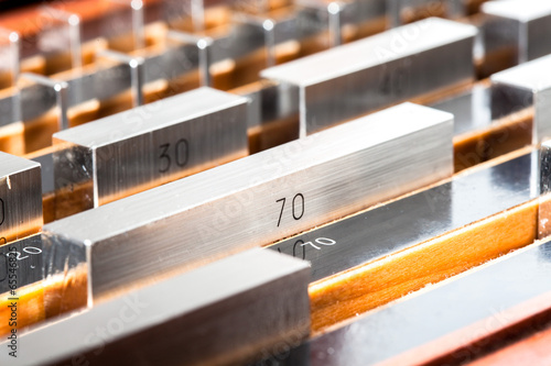Canvas Print Gage block for calibration dimension equipment