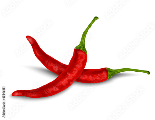 Chili pepper isolated on white