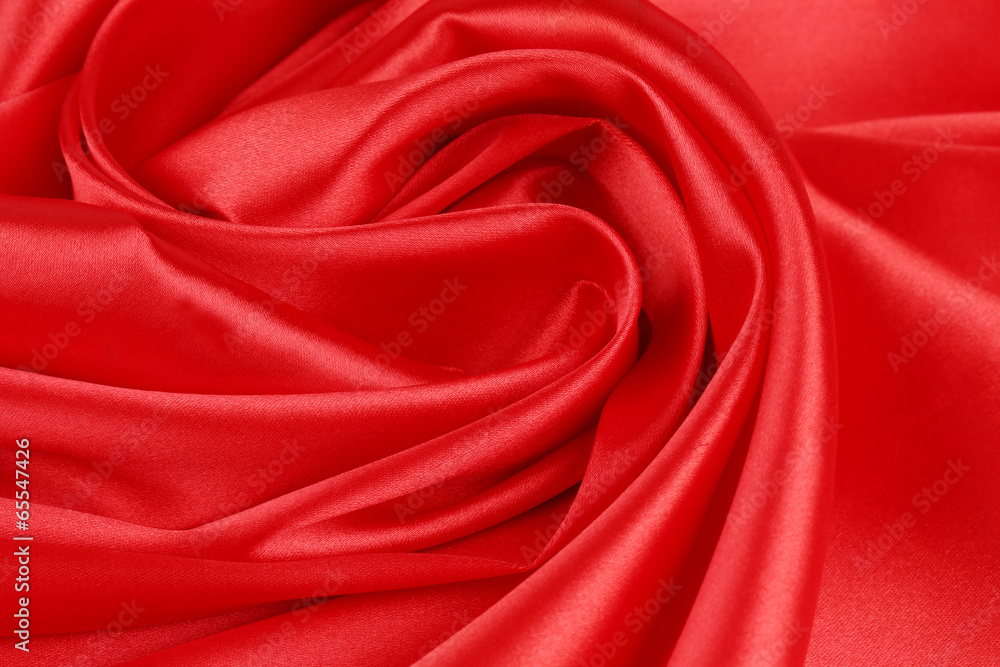 Fototapeta premium Red silk drapery.