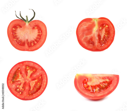 Sliced tomatoes.
