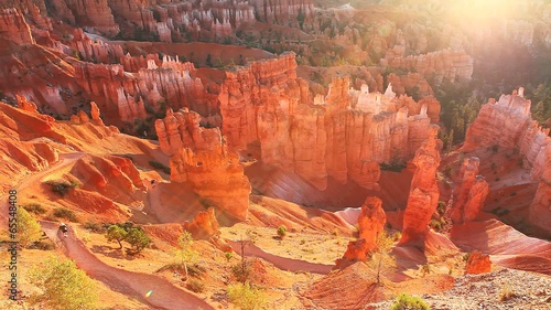 Sunlight glow at Bryce Canyon National Park