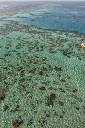 Sanganeb Red sea lightouse reef view photo