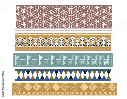 Foto Set of five Babylonian patterns