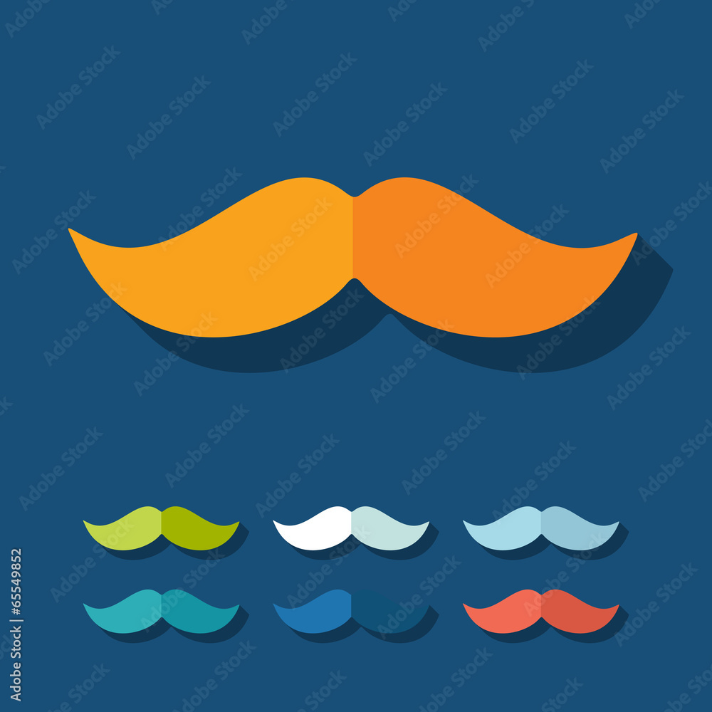 Flat design: mustache Flat design: mustache