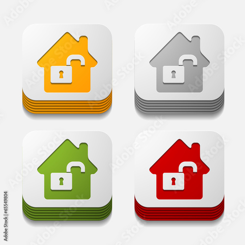 square button: house