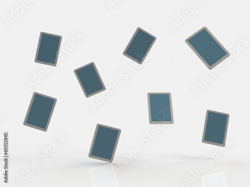 Tablet computer (pc) on white background
