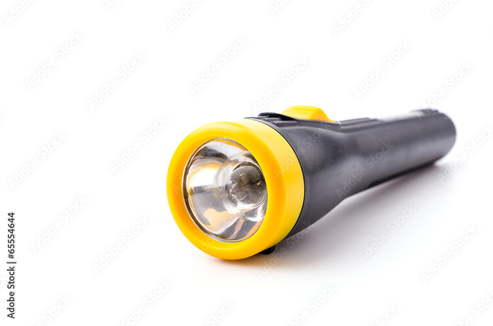 Flashlight isolated white background Flashlight isolated white background