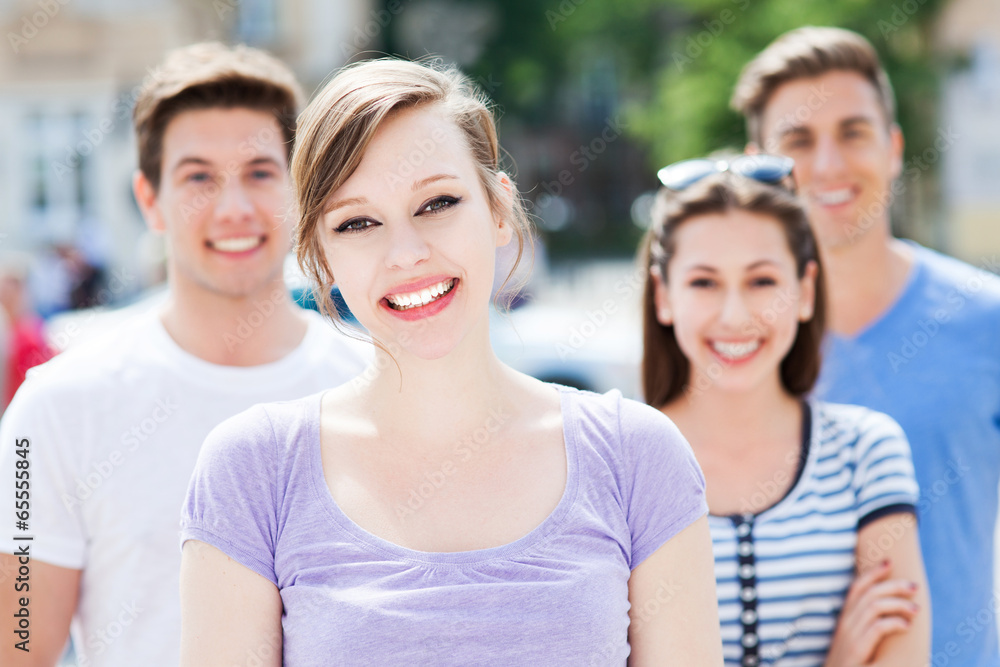 Young people smiling Young people smiling