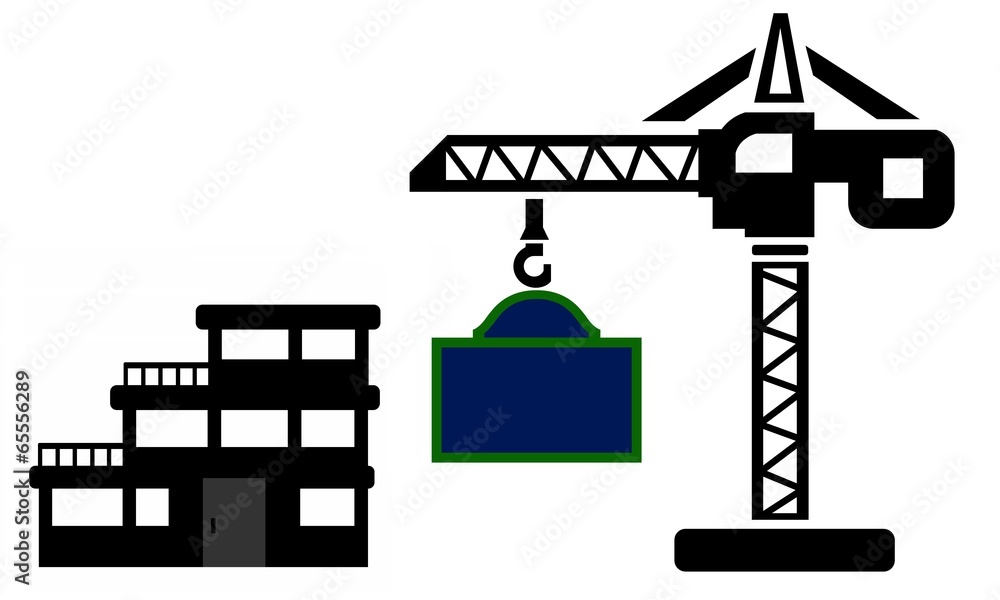 Naklejka premium Grue de chantier à Paris