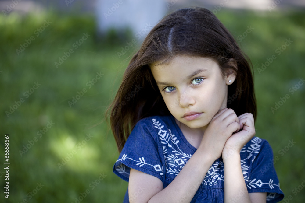 Portrait of beautiful little girl Stock Photo | Adobe Stock