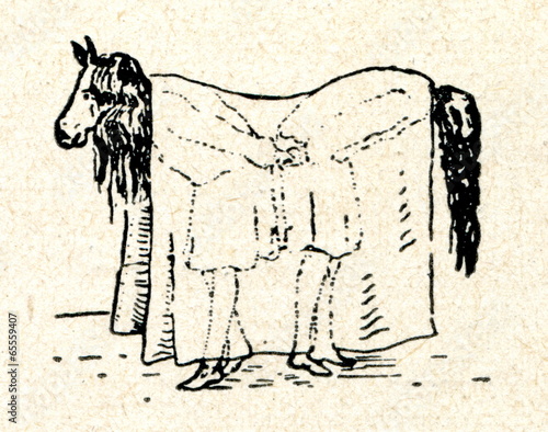 Horse - latvian ethnographic mask photo