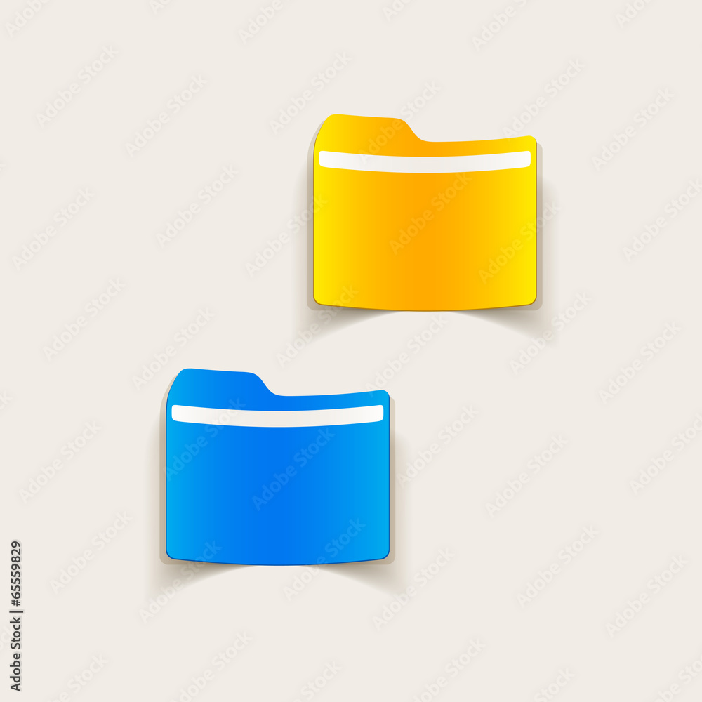 realistic design element: folder realistic design element: folder