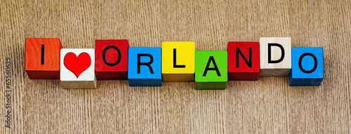 I Love Orlando, vacation destination, Florida, America.