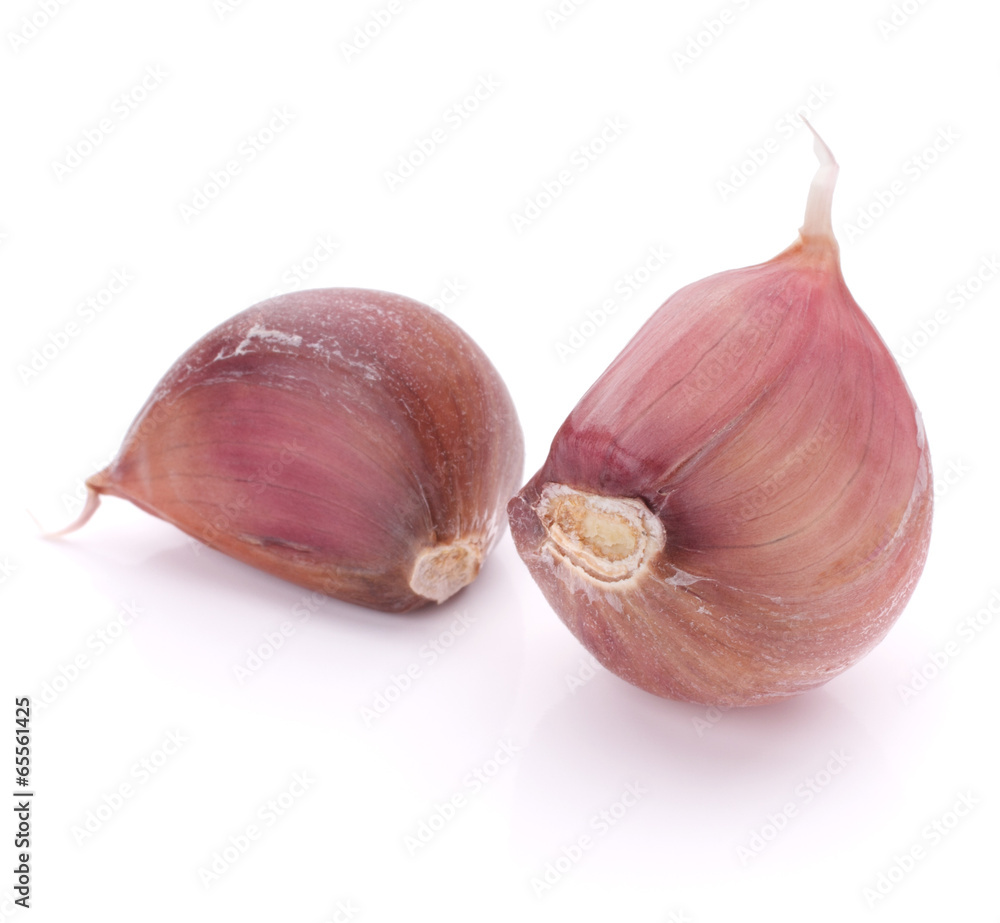 Fototapeta premium Garlic clove isolated on white background cutout