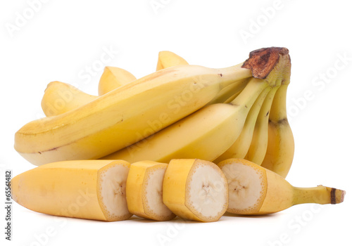 Bananas bunch isolated on white background cutout