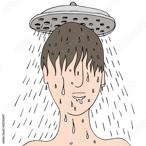 Man Showering