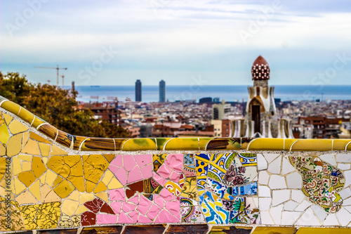 Canvas Print Park Guell, Barcelona
