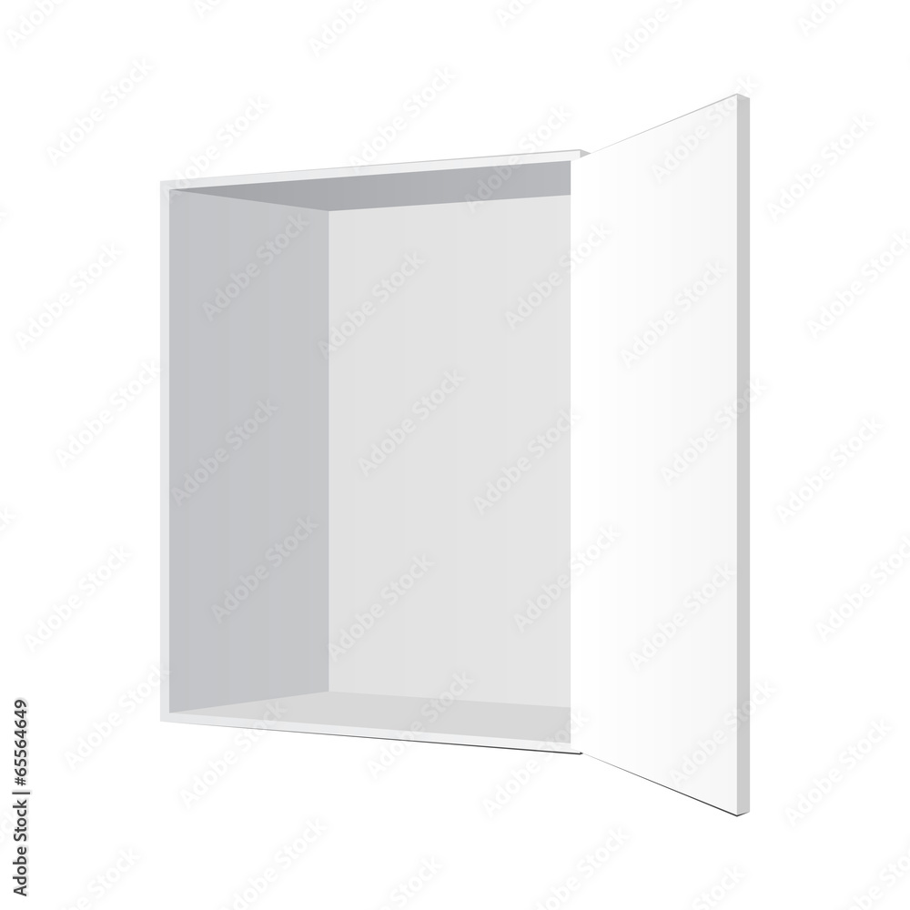 Opened White Product Cardboard, Carton Package Opened White Product Cardboard, Carton Package