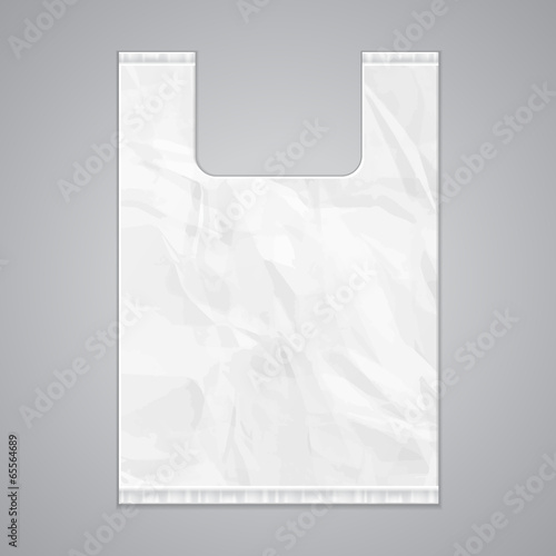 Disposable Plastic Bag Package Grayscale Template
