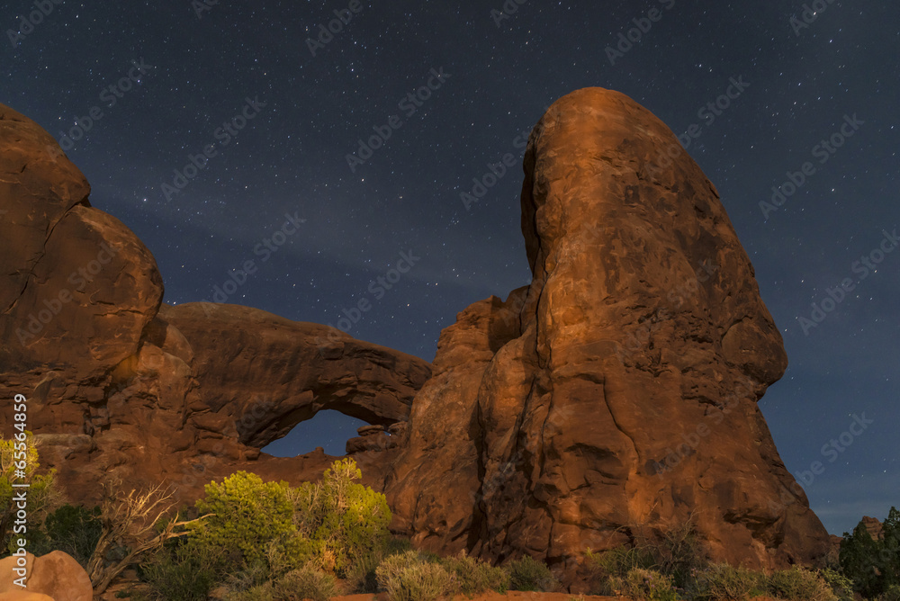Windows Arches National Park at Night