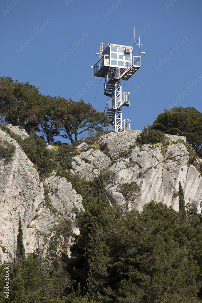 Watchtower on Marjan hill in town Split, Croatia Watchtower on Marjan hill in town Split, Croatia