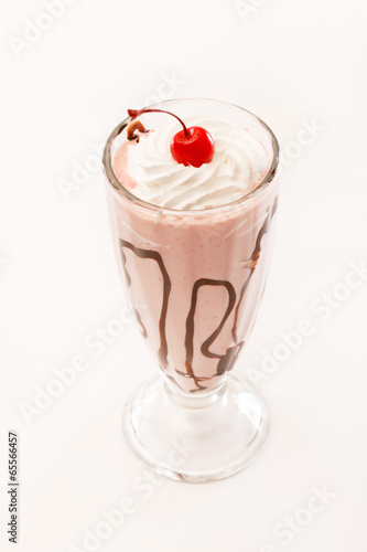 chocolate cocktail with cherry