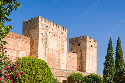 Alhambra de Granada. Alcazaba. Broken and Homage Towers