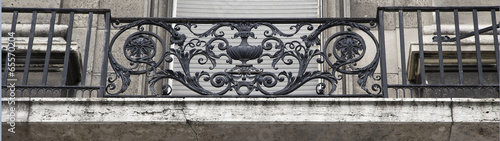 Decorative cast-iron fence balcony