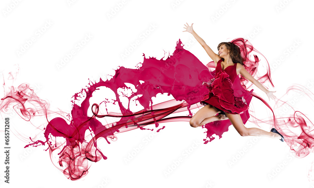 Fototapeta premium Jumping woman