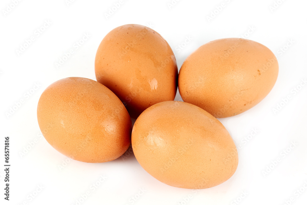 Four brown eggs Four brown eggs
