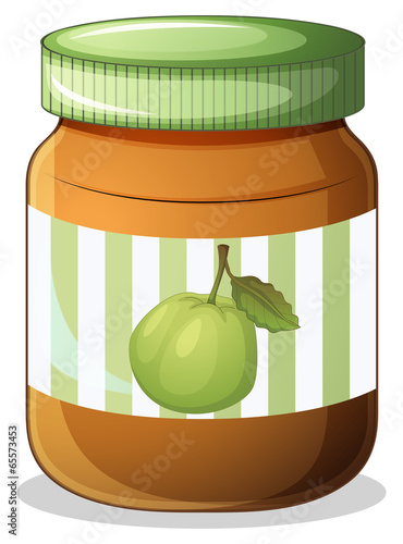 A bottle of guava jam