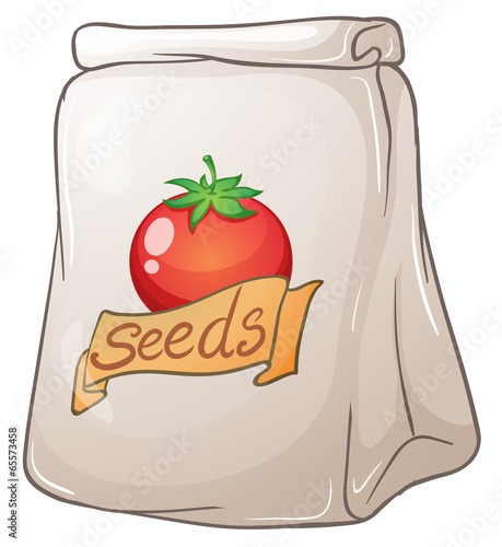 A pouch of tomato seeds
