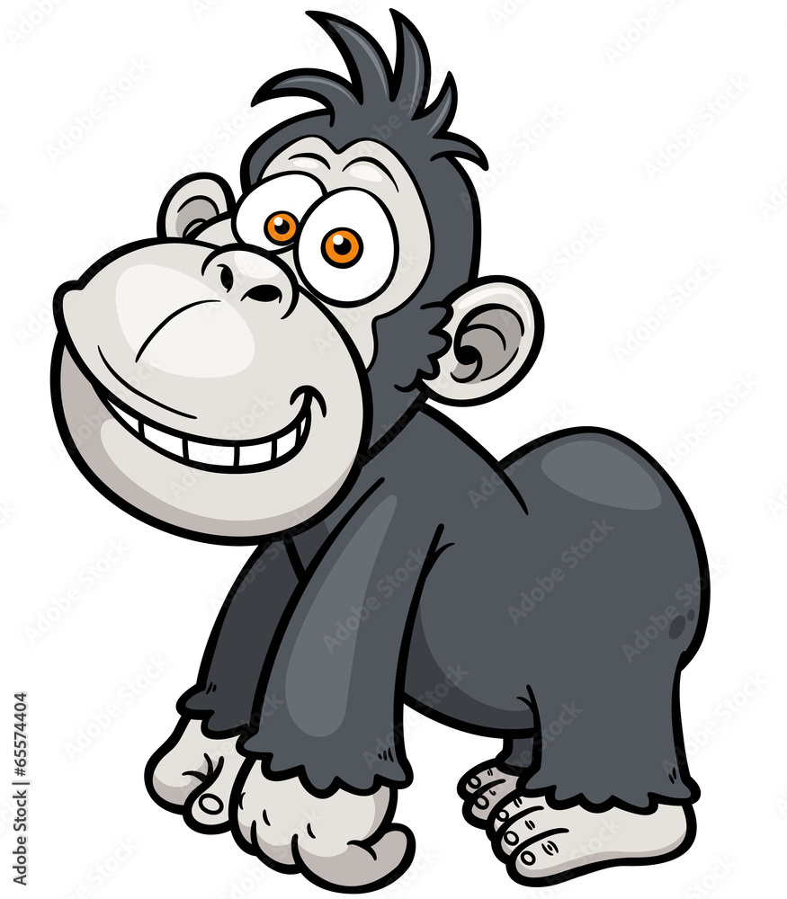 Fototapeta premium Vector illustration of Gorilla Cartoon